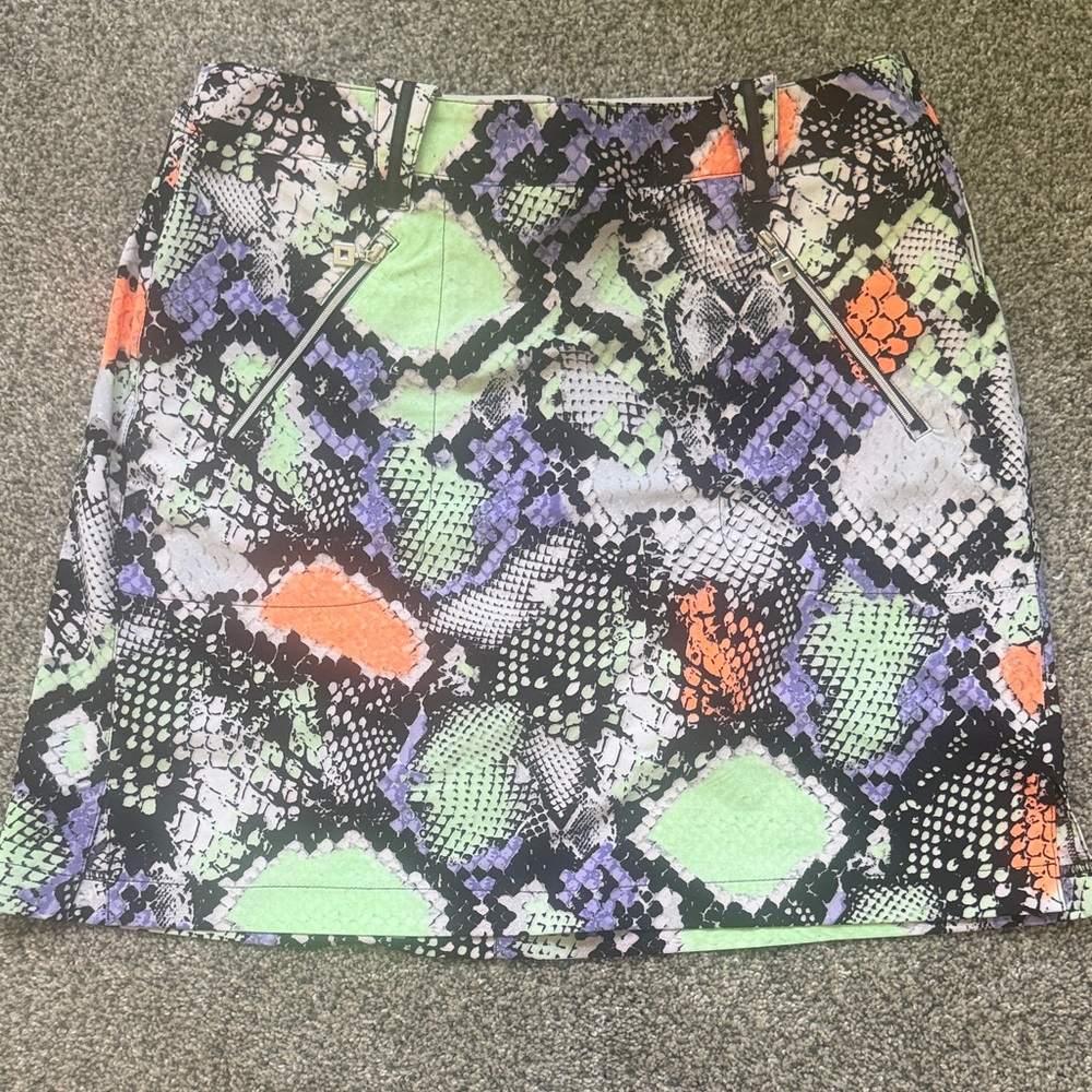Multicolor Snake Print  golf SKORT